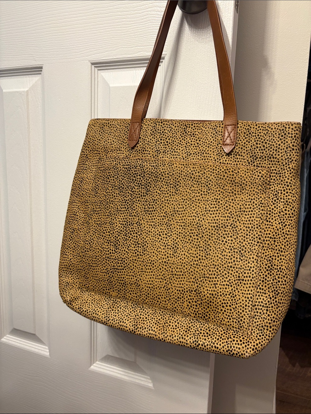 Madewell Spotted Calf Hair Transport Crossbody Bag